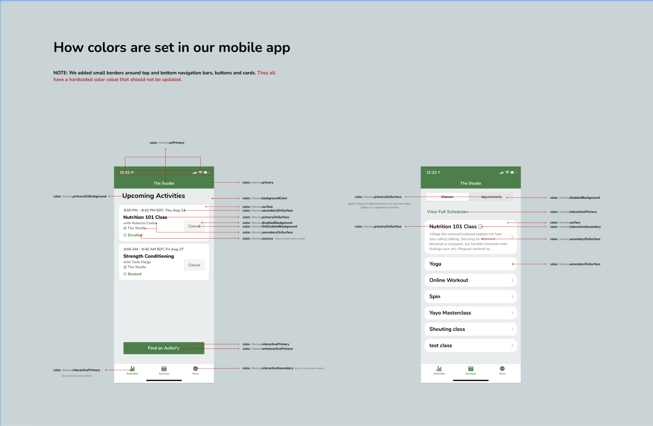 Page template properties